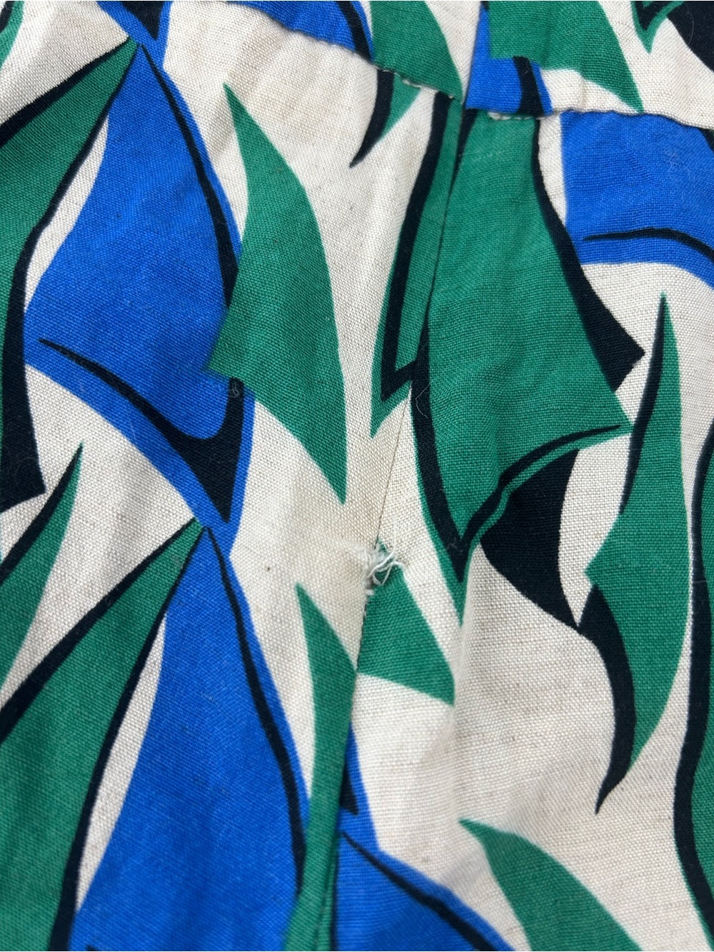 Zara Green Blue and Cream Printed Shorts Set - Picture 6 of 12